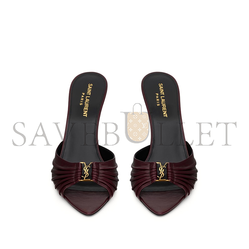 YSL BABYLONE MULES IN SMOOTH LEATHER 819075AAEHF6629