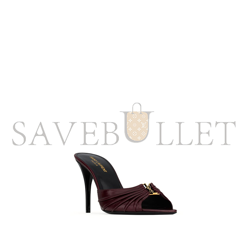 YSL BABYLONE MULES IN SMOOTH LEATHER 819075AAEHF6629