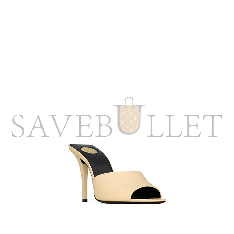 YSL ROMY MULES IN SMOOTH LEATHER 806669AACSQ9928