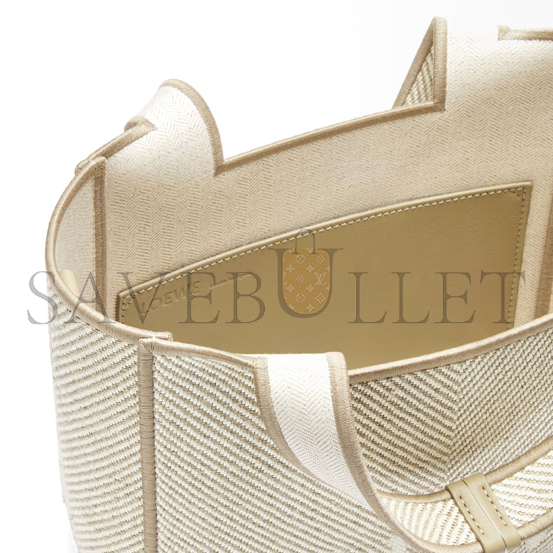 LOEWE SMALL LOEWE FONT TOTE IN JACQUARD CANVAS ALF1B59X14-2370 (24*19.5*11cm)