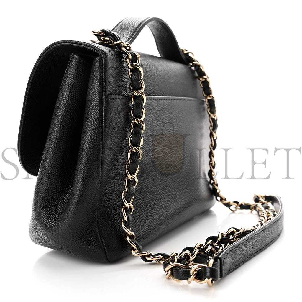 CHANEL CAVIAR QUILTED MEDIUM BUSINESS AFFINITY FLAP BLACK ROSE GOLD HARDWARE (22*17*7cm) CHANEL CAVIAR QUILTED MEDIUM BUSINESS AFFINITY FLAP BLACK ROSE GOLD HARDWARE (22*17*7cm)