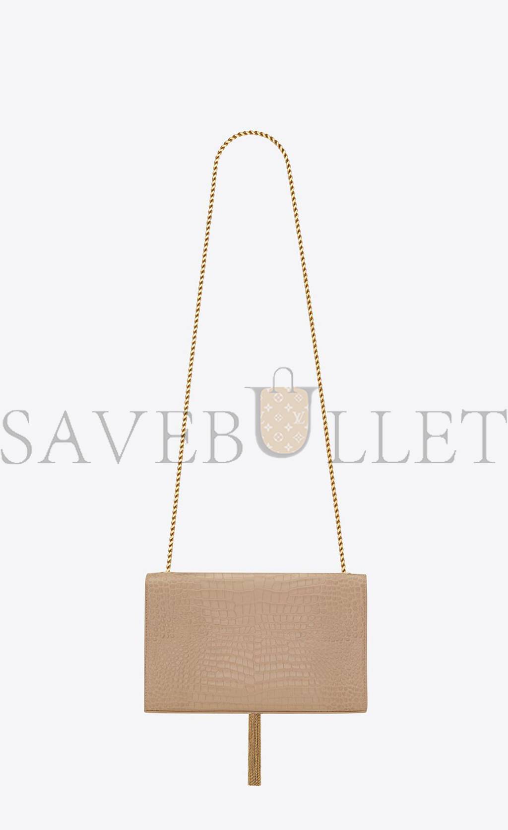 YSL KATE MEDIUM CHAIN BAG WITH TASSEL IN CROCODILE-EMBOSSED SHINY LEATHER 354119DND0J2721 (24*14.5*5.5cm) YSL KATE MEDIUM CHAIN BAG WITH TASSEL IN CROCODILE-EMBOSSED SHINY LEATHER 354119DND0J2721 (24*14.5*5.5cm)