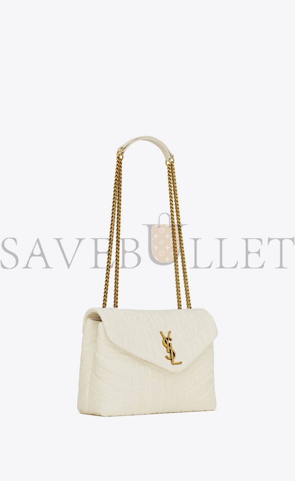 YSL LOULOU SMALL IN QUILTED "Y" COTTON 494699FABQ99133 (23*17*9cm) YSL LOULOU SMALL IN QUILTED "Y" COTTON 494699FABQ99133 (23*17*9cm)
