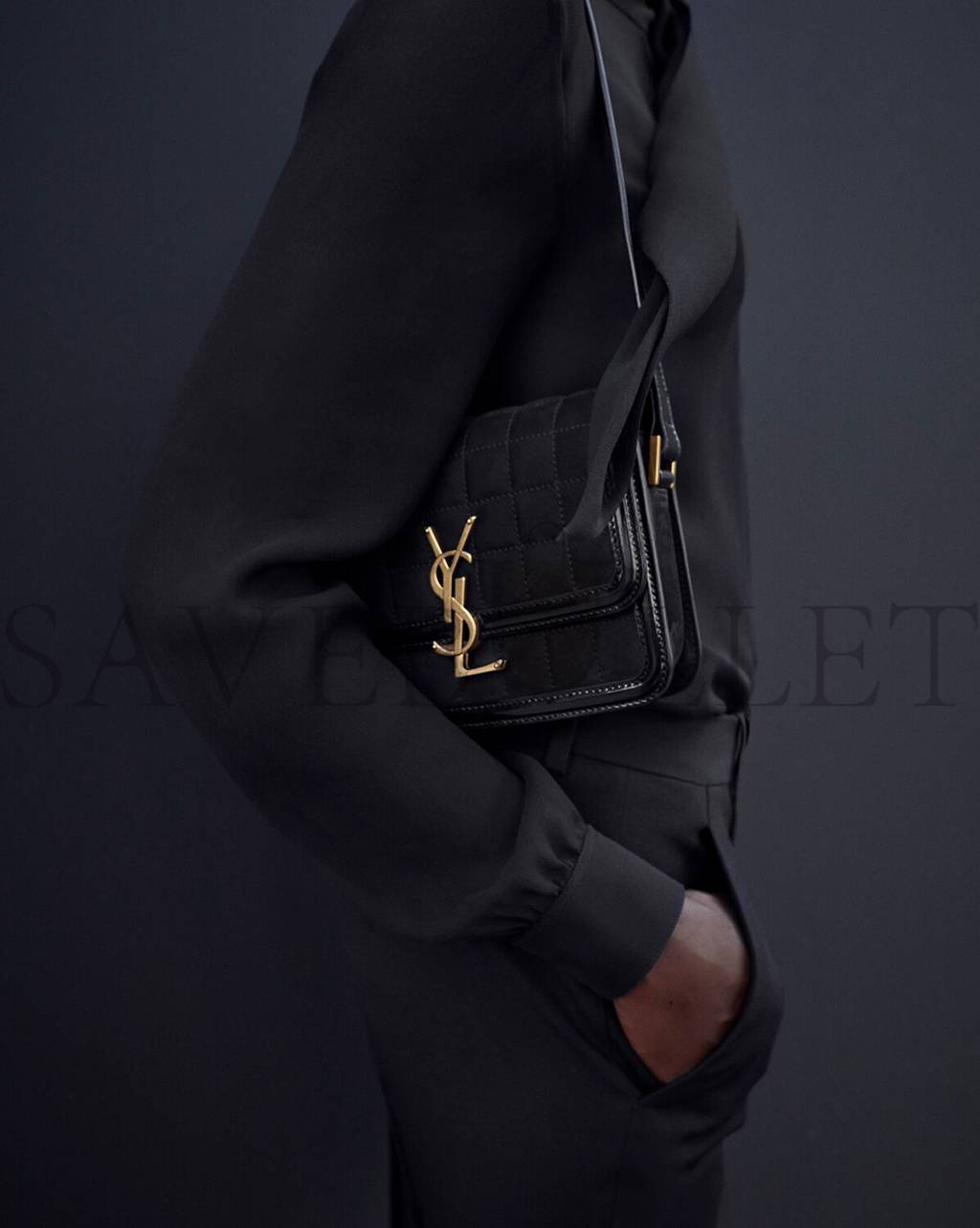 YSL SOLFERINO SMALL SATCHEL IN QUILTED NUBUCK SUEDE 739139AABR91000 (18.5*14*6cm) YSL SOLFERINO SMALL SATCHEL IN QUILTED NUBUCK SUEDE 739139AABR91000 (18.5*14*6cm)
