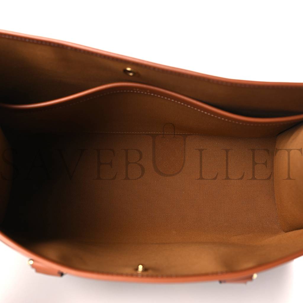 CELINE TRIOMPHE CANVAS CALFSKIN MINI HORIZONTAL CABAS TAN (34*23*11cm) CELINE TRIOMPHE CANVAS CALFSKIN MINI HORIZONTAL CABAS TAN (34*23*11cm)