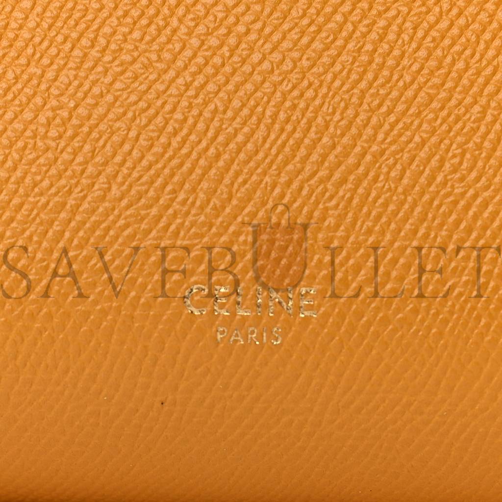 CELINE GRAINED CALFSKIN NANO BELT BAG CALENDULA (20*18*10cm)